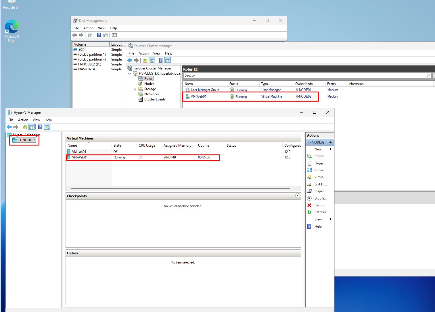B8 — Test Live Migration và Failover