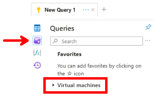 Screenshot of the queries tab